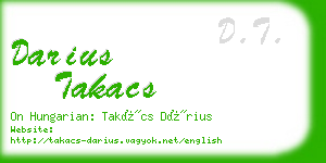 darius takacs business card